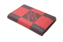 Load image into Gallery viewer, 新品同様 LOUIS VUITTON ルイヴィトン ダミエ オーガナイザードゥポッシュ N40614 キャンバス カードケース ルージュ 中古 60546
