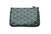 Load image into Gallery viewer, 極美品 GOYARD ゴヤール ポーチ セナ ミニ SENAT2MINTY09CL09P ヘリンボーン柄 グリーン ホワイト 中古 60547