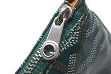 Load image into Gallery viewer, 極美品 GOYARD ゴヤール ポーチ セナ ミニ SENAT2MINTY09CL09P ヘリンボーン柄 グリーン ホワイト 中古 60547