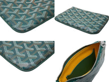 Load image into Gallery viewer, 極美品 GOYARD ゴヤール ポーチ セナ ミニ SENAT2MINTY09CL09P ヘリンボーン柄 グリーン ホワイト 中古 60547