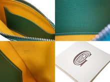 Load image into Gallery viewer, 極美品 GOYARD ゴヤール ポーチ セナ ミニ SENAT2MINTY09CL09P ヘリンボーン柄 グリーン ホワイト 中古 60547