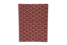 Load image into Gallery viewer, 極美品 GOYARD ゴヤール ブックカバー 手帳カバー 小物 A5サイズ ヘリンボーン PVC レザー レッド 中古 60550