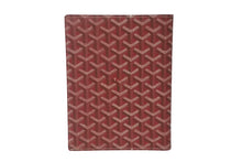 Load image into Gallery viewer, 極美品 GOYARD ゴヤール ブックカバー 手帳カバー 小物 A5サイズ ヘリンボーン PVC レザー レッド 中古 60550