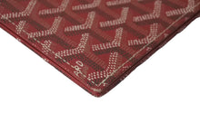 Load image into Gallery viewer, 極美品 GOYARD ゴヤール ブックカバー 手帳カバー 小物 A5サイズ ヘリンボーン PVC レザー レッド 中古 60550
