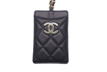 Load image into Gallery viewer, 極美品 CHANEL シャネル カードケース マトラッセ チェーンストラップ ラムスキン A01745 ブラック ゴールド金具 中古 4b007999