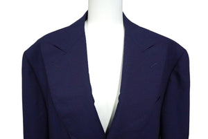 極美品 CORNELIANI コルネリアーニ テーラード ジャケット ダブル ネイビー キュプラ アウター スーツ サイズ48 中古 60560