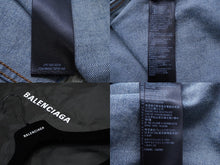 Load image into Gallery viewer, 極美品 BALENCIAGA バレンシアガ 22SS グラフィティ ダメージ加工 ジャケット インディゴ ブルー 694503 サイズ2 中古 60567