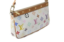 Load image into Gallery viewer, LOUIS VUITTON ルイヴィトン 村上隆 ホワイト ポシェットアクセソワール マルチカラー M92649 中古 60584