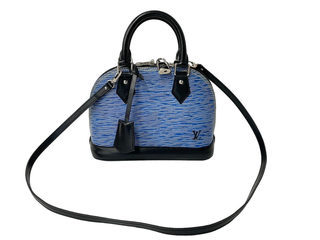 LOUIS VUITTON ルイヴィトン アルマ PM 2WAY ハンドバッグ M51052 エピデニム ブルー ブラック ショルダーバッグ 美品 中古 60596