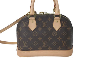 LOUIS VUITTON ルイヴィトン ハンドバッグ アルマ BB モノグラムキャンバス ブラウン M53152 ゴールド金具 美品 中古 60605