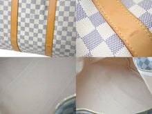画像をギャラリービューアに読み込む, LOUIS VUITTON ルイヴィトン ボストンバッグ N41429 キーポルバンドリエール55 ベージュ ダミエアズール 美品 中古 60608