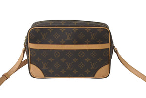 極美品 LOUIS VUITTON ルイ ヴィトン ショルダーバッグ 斜め掛け トロカデロ27 M51274 モノグラムキャンバス ブラウン 中古 60611