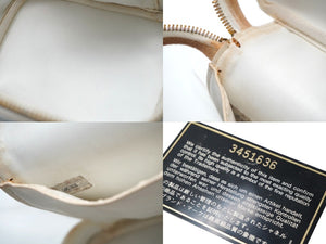 CHANEL シャネル ハンドバッグ ココマーク バニティ 3番台 レザー ビニール ホワイト クリア ゴールド金具 良品 中古 60614