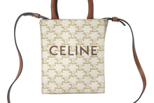 Load image into Gallery viewer, CELINE セリーヌ 2WAYショルダーバッグ ミニバーティカルカバ トリオンフ 194372BZK.04LU ホワイト ゴールド金具 良品 中古 60615