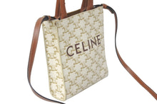 Load image into Gallery viewer, CELINE セリーヌ 2WAYショルダーバッグ ミニバーティカルカバ トリオンフ 194372BZK.04LU ホワイト ゴールド金具 良品 中古 60615