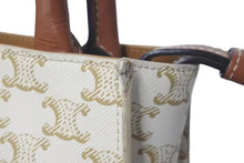Load image into Gallery viewer, CELINE セリーヌ 2WAYショルダーバッグ ミニバーティカルカバ トリオンフ 194372BZK.04LU ホワイト ゴールド金具 良品 中古 60615