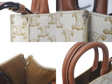 Load image into Gallery viewer, CELINE セリーヌ 2WAYショルダーバッグ ミニバーティカルカバ トリオンフ 194372BZK.04LU ホワイト ゴールド金具 良品 中古 60615