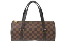 Load image into Gallery viewer, LOUIS VUITTON ルイヴィトン ハンドバッグ ブラウン ドラム型 筒状 ダミエ パピヨン26 N51304 美品 中古 60617