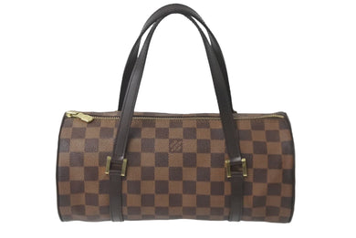 LOUIS VUITTON ルイヴィトン ハンドバッグ ブラウン ドラム型 筒状 ダミエ パピヨン26 N51304 美品 中古 60617