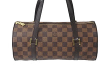 Load image into Gallery viewer, LOUIS VUITTON ルイヴィトン ハンドバッグ ブラウン ドラム型 筒状 ダミエ パピヨン26 N51304 美品 中古 60617