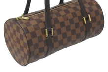 Load image into Gallery viewer, LOUIS VUITTON ルイヴィトン ハンドバッグ ブラウン ドラム型 筒状 ダミエ パピヨン26 N51304 美品 中古 60617