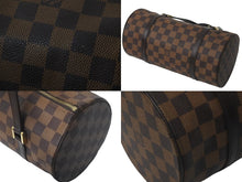 Load image into Gallery viewer, LOUIS VUITTON ルイヴィトン ハンドバッグ ブラウン ドラム型 筒状 ダミエ パピヨン26 N51304 美品 中古 60617