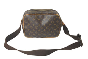 LOUIS VUITTON ルイヴィトン ショルダーバッグ リポーターPM M45254 モノグラム ブラウン 美品 中古 60628
