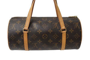 LOUIS VUITTON ルイヴィトン モノグラム パピヨン26 ハンドバッグ ブラウン ロゴ 手持ち 鞄 カバン M51386 美品 中古 60635
