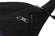 Load image into Gallery viewer, BALENCIAGA バレンシアガ ウエストバッグ ボディバッグ YOU ARE THE WORLD ブラック ナイロン 482389 美品 中古 60637