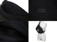 Load image into Gallery viewer, BALENCIAGA バレンシアガ ウエストバッグ ボディバッグ YOU ARE THE WORLD ブラック ナイロン 482389 美品 中古 60637