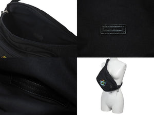 BALENCIAGA バレンシアガ ウエストバッグ ボディバッグ YOU ARE THE WORLD ブラック ナイロン 482389 美品 中古 60637