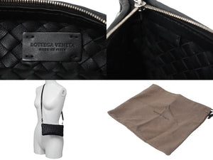 BOTTEGAVENETA ボッテガヴェネタ ショルダーバッグ カバ ハイテクポーチ イントレチャート 567161 シルバー金具 美品 中古 60638