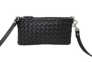 BOTTEGAVENETA ボッテガヴェネタ ショルダーバッグ カバ ハイテクポーチ イントレチャート 567161 シルバー金具 美品 中古 60638