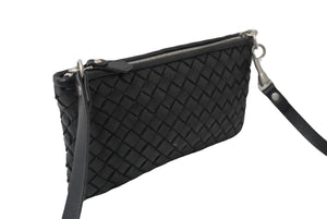 BOTTEGAVENETA ボッテガヴェネタ ショルダーバッグ カバ ハイテクポーチ イントレチャート 567161 シルバー金具 美品 中古 60638