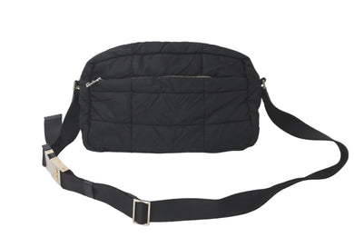 PRADA プラダ ショルダーバッグ ナイロン キルティング トライアングルロゴ VA0716 ブラック シルバー金具 美品 中古 60639