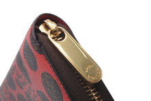 Load image into Gallery viewer, LOUIS VUITTON ルイヴィトン 長財布 ジッピーウォレット 草間彌生 ヤヨイ クサマ モノグラムパンプキン ドット レッド ブラウン M60450 美品 中古 60640