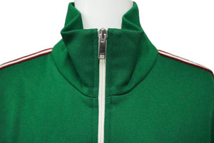新品同様品 GUCCI グッチ トラックジャケット ブルゾン 587372 ポリエステル マルチカラー ワッペン シルバー XS メンズ 中古 60647