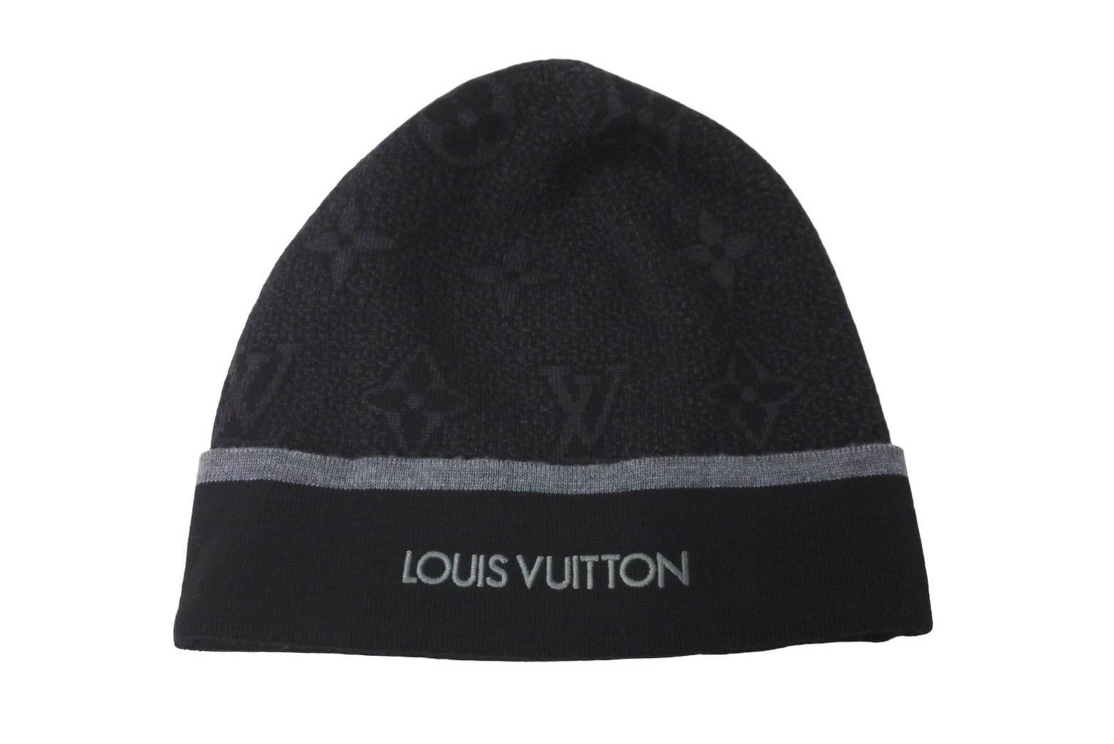【新品未使用】LOUIS VUITTON(ルイヴィトン) ニット帽 キャップ 黒 ビーニー・オンリー LV S00｜ルイ・ヴィトン 公式サイト - M77277