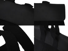 Load image into Gallery viewer, HERMES エルメス ハンドバッグ ヴァルパライソ ブラック レザー トワルシェブロン シルバー金具 美品 中古 60658