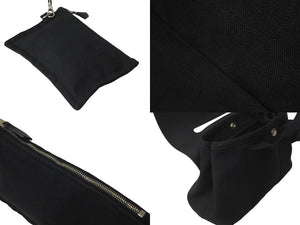 HERMES エルメス ハンドバッグ ヴァルパライソ ブラック レザー トワルシェブロン シルバー金具 美品 中古 60658