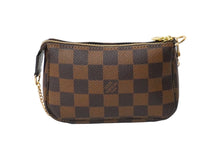 画像をギャラリービューアに読み込む, 極備品 LOUIS VUITTON ルイヴィトン ポーチ ミニ ポシェット アクセソワール ダミエキャンバス N58009 ゴールド金具 中古 60661