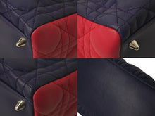 Load image into Gallery viewer, Christian Dior クリスチャンディオール ハンドバッグ 2WAY レディディオール トリコロール ラムスキン M0550PTRI 美品 中古 60666