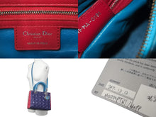 Load image into Gallery viewer, Christian Dior クリスチャンディオール ハンドバッグ 2WAY レディディオール トリコロール ラムスキン M0550PTRI 美品 中古 60666