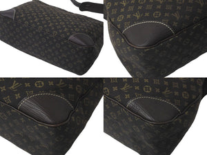 LOUIS VUITTON ルイ ヴィトン ショルダーバッグ M95225 ブローニュ モノグラム ミニラン キャンバス エベヌ 美品 中古 60672