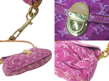 Load image into Gallery viewer, LOUIS VUITTON ルイ ヴィトン ショルダーバッグ M95050 モノグラムデニム ミニ プリ―ティ ピンク 美品 中古 60673