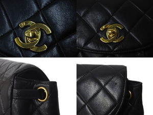 CHANEL シャネル リュック デイパック マトラッセ ラムスキン ココマーク 3番台 1995年 ブラック ゴールド金具 美品 中古 60692