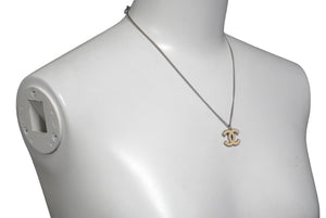 CHANEL シャネル ネックレス チョーカー アクセサリー ココマーク 04P刻印 アイボリー シルバー 7g 美品 中古 60694