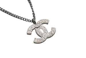 CHANEL シャネル ネックレス チョーカー アクセサリー ココマーク 04P刻印 アイボリー シルバー 7g 美品 中古 60694