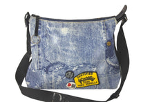 Load image into Gallery viewer, Christian Dior クリスチャンディオール ショルダーバッグ デニムプリント キャンバス レザー MU0061 シルバー金具 美品 中古 60695