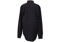 画像をギャラリービューアに読み込む, MARC JACOBS マークジェイコブス 長袖シャツ ネルシャツ チェック柄 ウール ポリウレタン ブラック レッド 46 美品 中古 60707